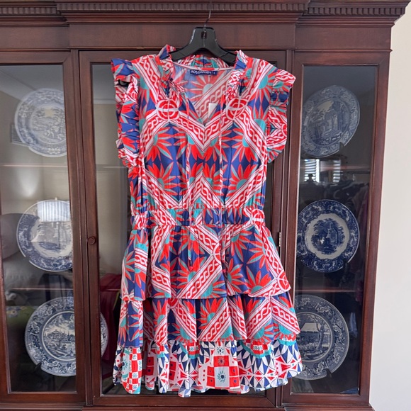 Colorful Patterned Mini Dress - Picture 1 of 3